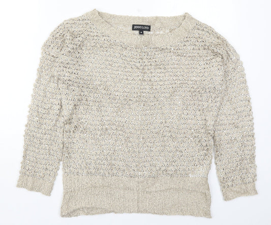 Womens UK Size M Jenny Loyd Beige Pullover Jumper