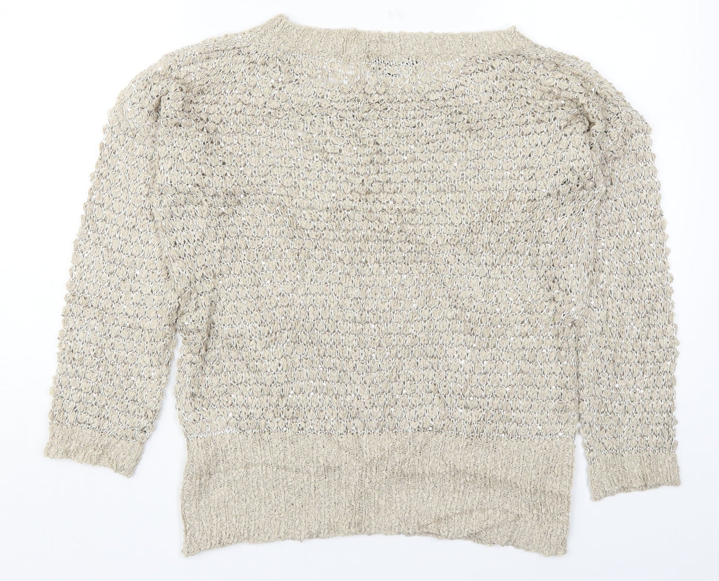 Womens UK Size M Jenny Loyd Beige Pullover Jumper