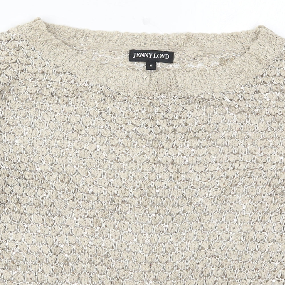 Womens UK Size M Jenny Loyd Beige Pullover Jumper