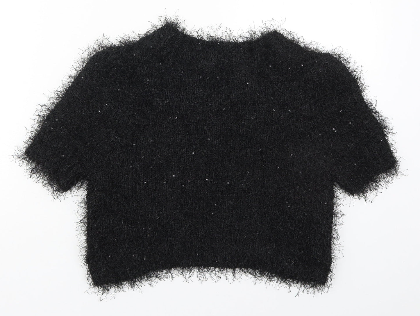 Womens UK Size 8 Peacocks Black Cardigan Jumper