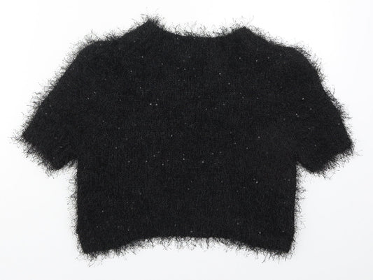 Womens UK Size 8 Peacocks Black Cardigan Jumper