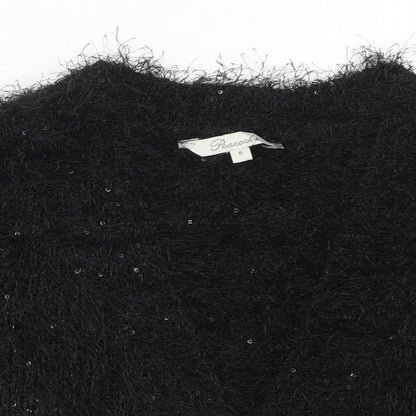Womens UK Size 8 Peacocks Black Cardigan Jumper