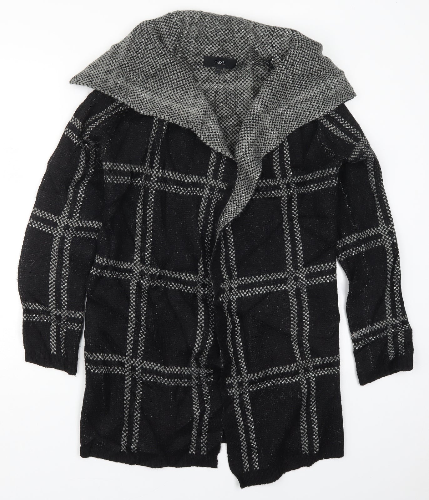 Womens UK Size XS NEXT Black Cardigan Jumper