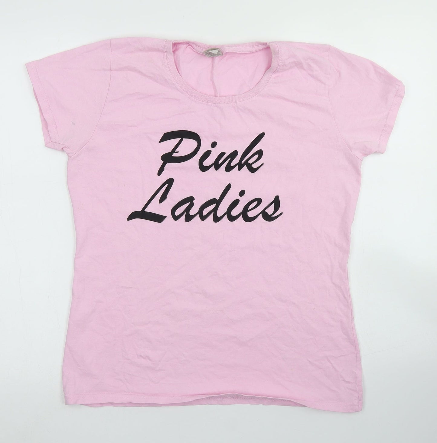 Womens UK Size L Fruit of the Loom Pink Basic T-Shirt
