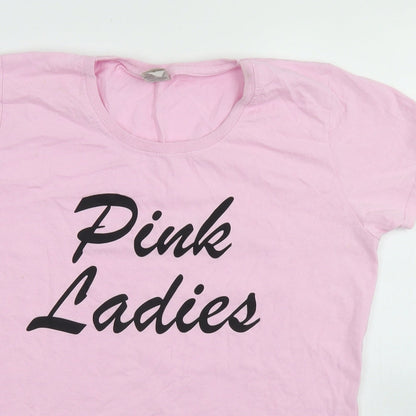 Womens UK Size L Fruit of the Loom Pink Basic T-Shirt