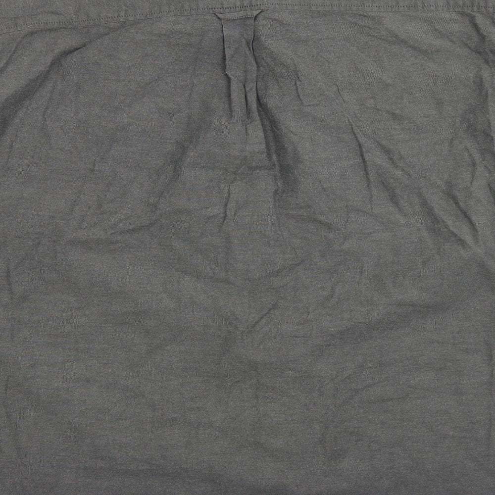 Mens UK Size 2XL Burton Grey  Button-Up Long Sleeve Casual Shirt