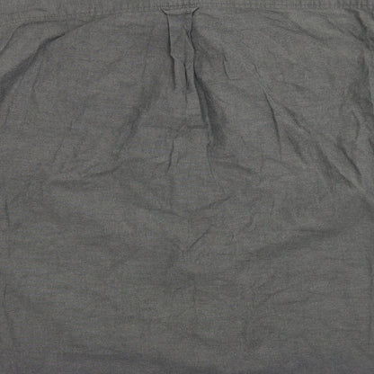 Mens UK Size 2XL Burton Grey  Button-Up Long Sleeve Casual Shirt