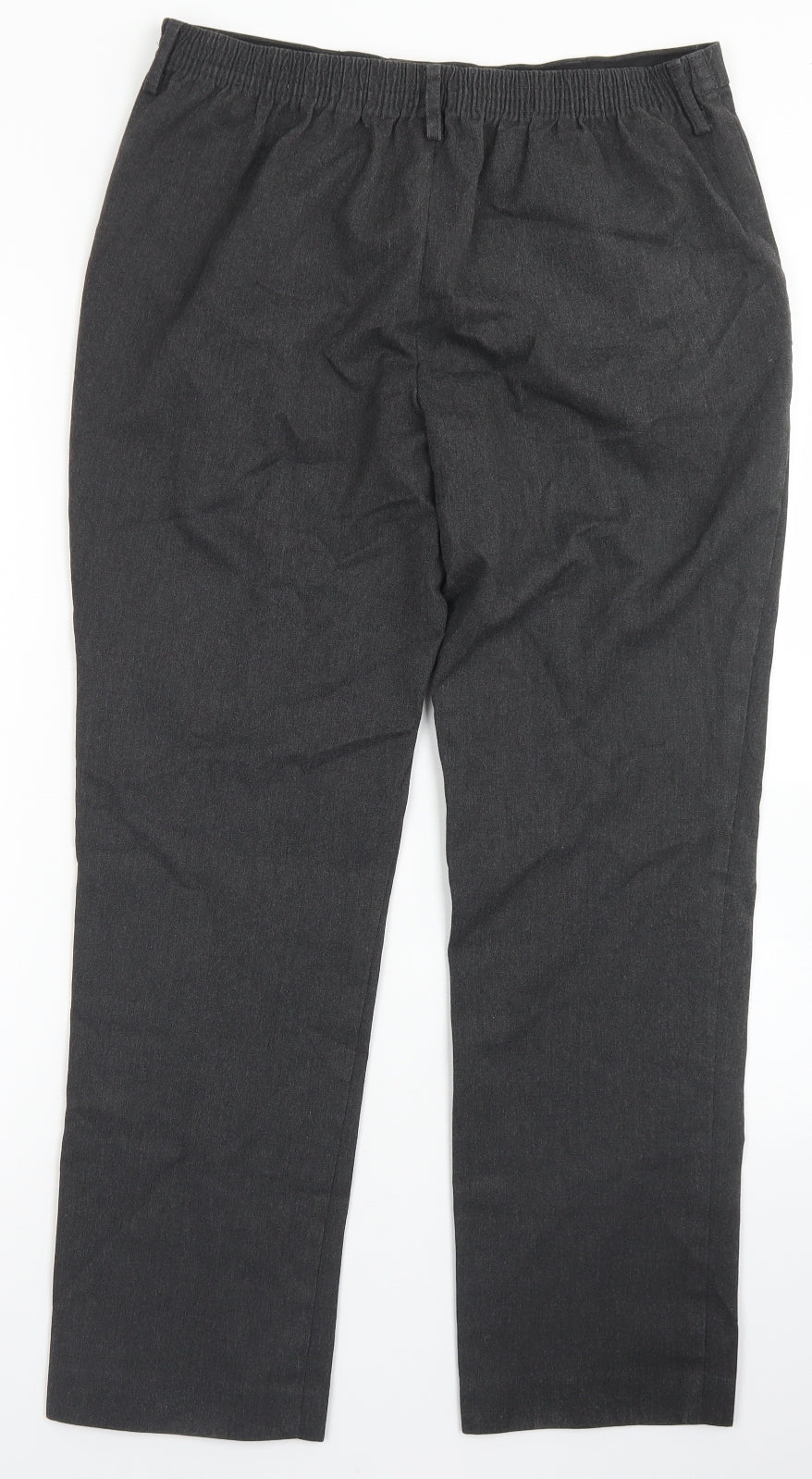 Winterbottom's Mens Grey  Polyester Dress Pants Trousers Size 34 in L28 in Regular Hook & Eye
