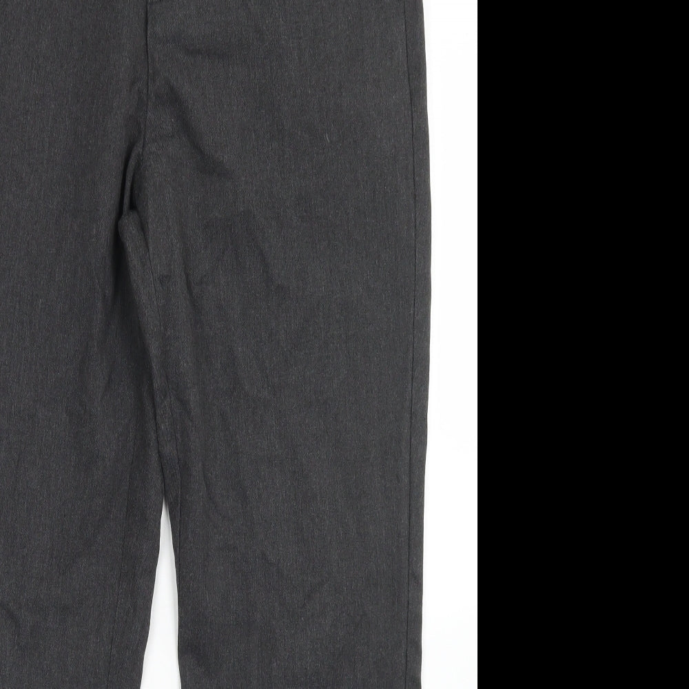 Winterbottom's Mens Grey  Polyester Dress Pants Trousers Size 34 in L28 in Regular Hook & Eye