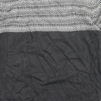 Oak Valley Mens Grey Crew Neck Fair Isle Acrylic Pullover Jumper Size M