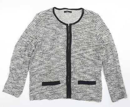 Womens UK Size M BM Collection Grey Cardigan Jumper
