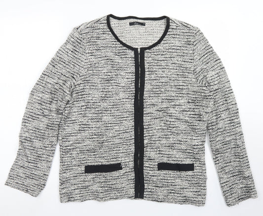 Womens UK Size M BM Collection Grey Cardigan Jumper