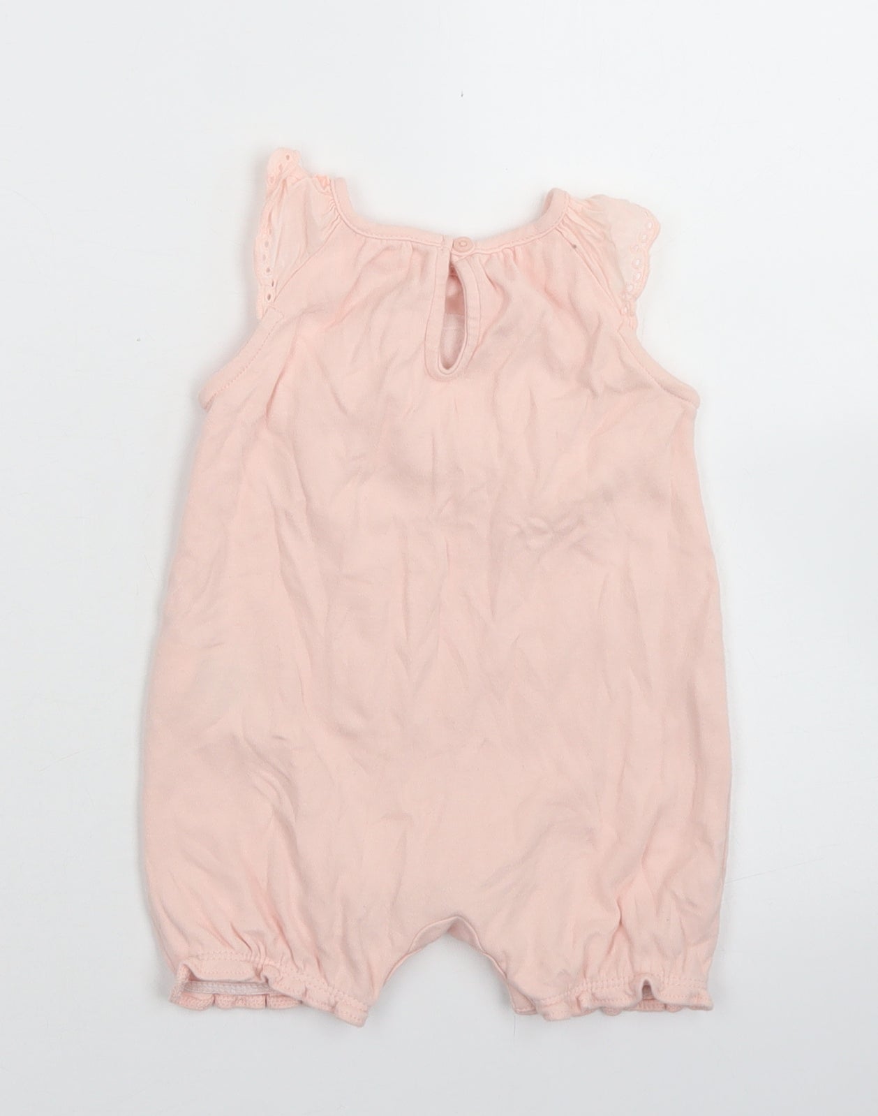 Gap Girls Pink  Cotton Romper One-Piece Size 3-6 Months  Button
