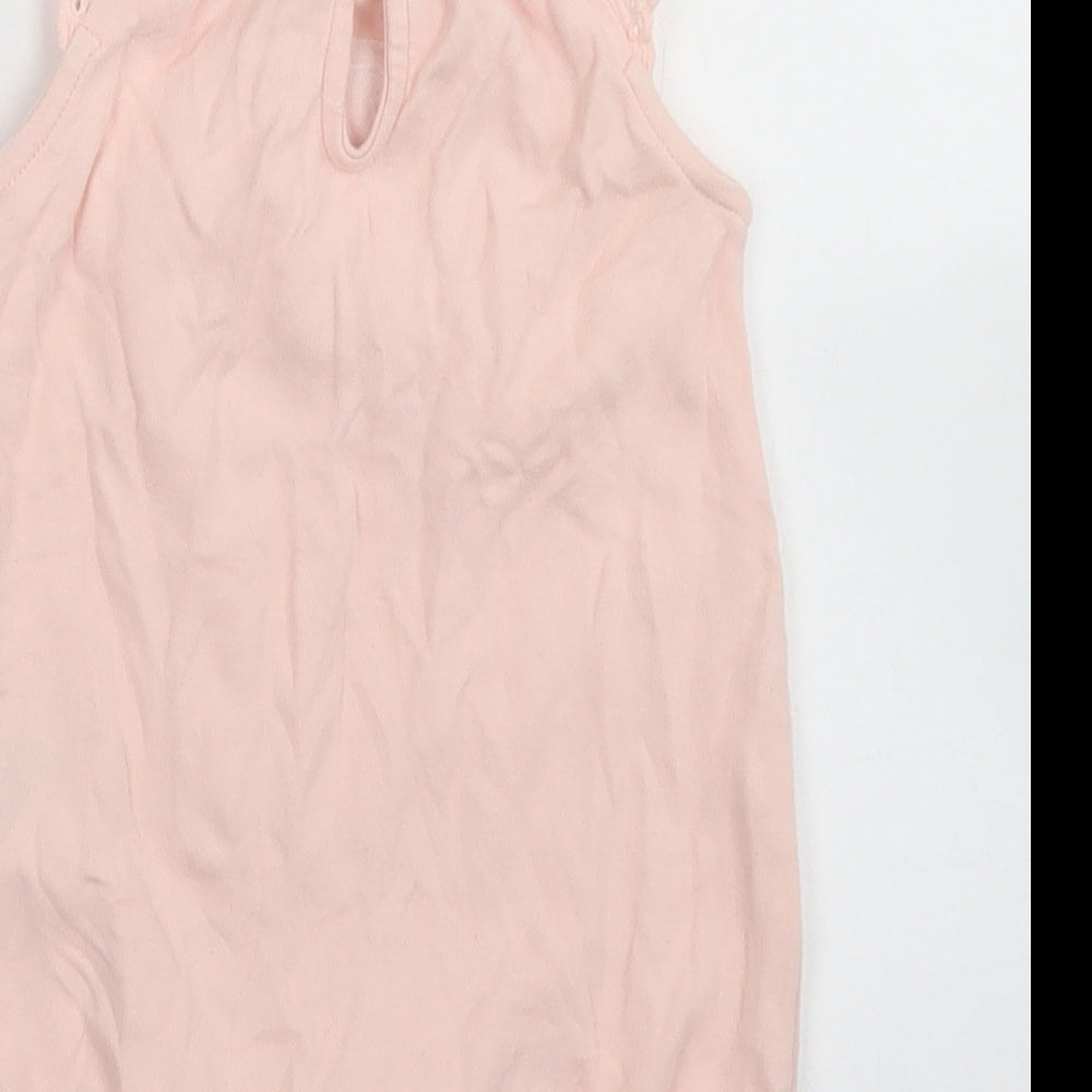 Gap Girls Pink  Cotton Romper One-Piece Size 3-6 Months  Button