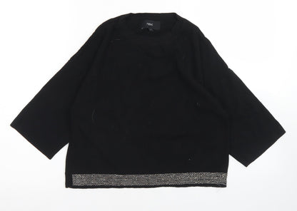 Womens UK Size 6 NEXT Black Cropped T-Shirt