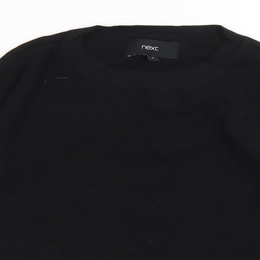 Womens UK Size 6 NEXT Black Cropped T-Shirt