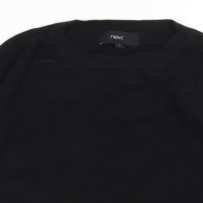 Womens UK Size 6 NEXT Black Cropped T-Shirt