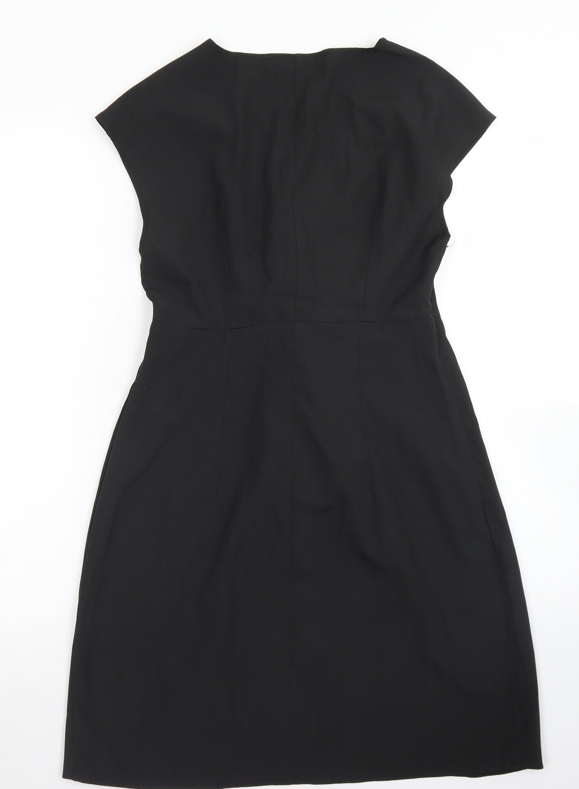 SheIn Womens Black  Polyester Pencil Dress  Size S  V-Neck Zip