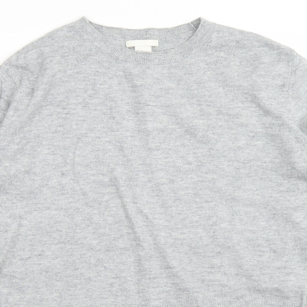 Womens UK Size XS H&M Grey Basic Blouse