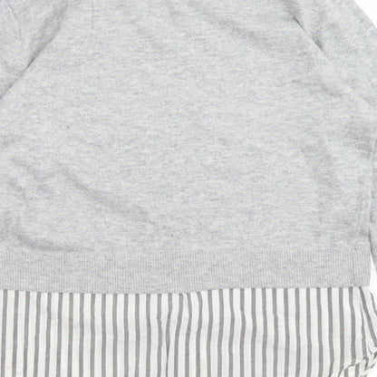 Womens UK Size XS H&M Grey Basic Blouse