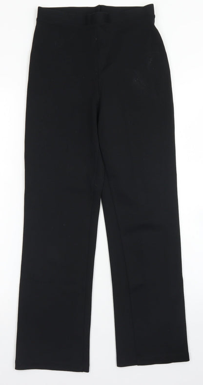 Womens UK Size 10 St Michael Regular Fit Dress Pants Black Trousers