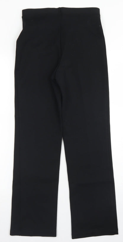 Womens UK Size 10 St Michael Regular Fit Dress Pants Black Trousers