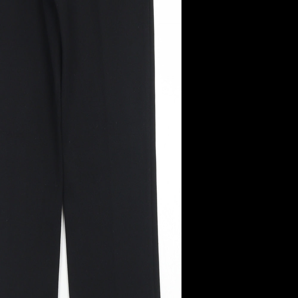 Womens UK Size 10 St Michael Regular Fit Dress Pants Black Trousers
