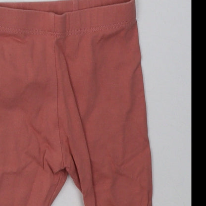 Marks and Spencer Girls Pink  Coir Capri Trousers Size 9 Months