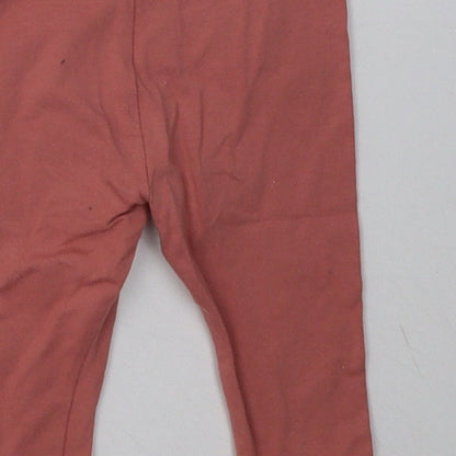 Marks and Spencer Girls Pink  Coir Capri Trousers Size 9 Months