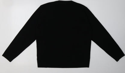 Mens UK Size L NEXT Black Pullover Sweatshirt