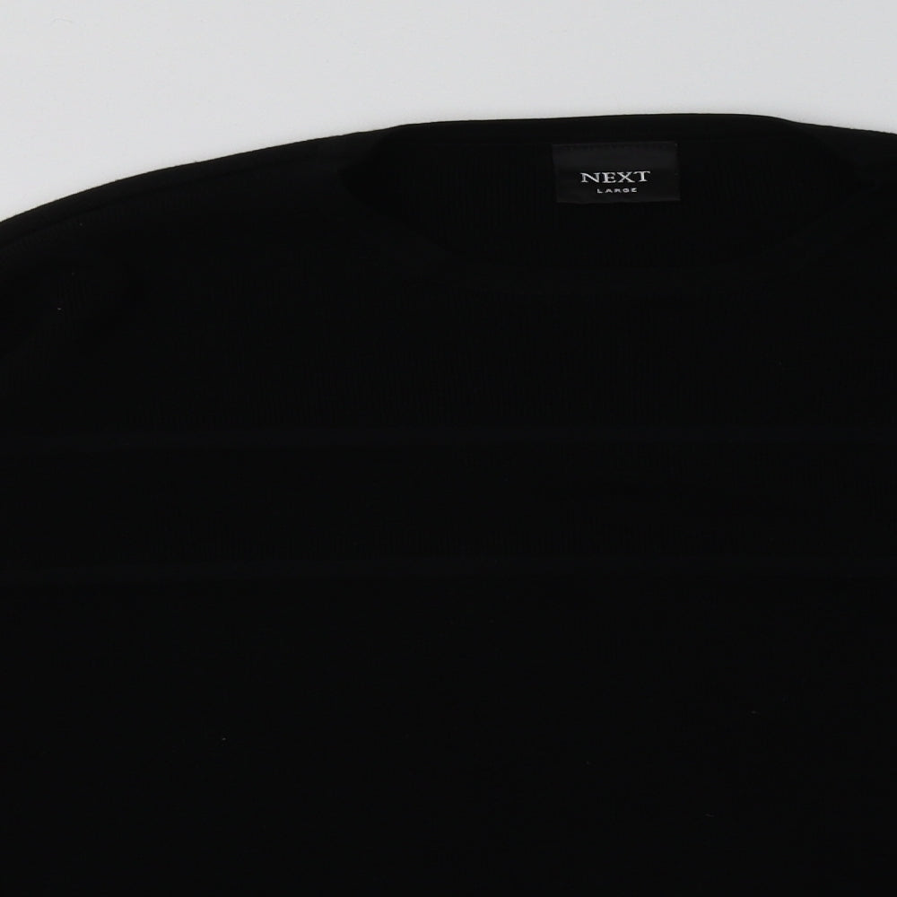 Mens UK Size L NEXT Black Pullover Sweatshirt