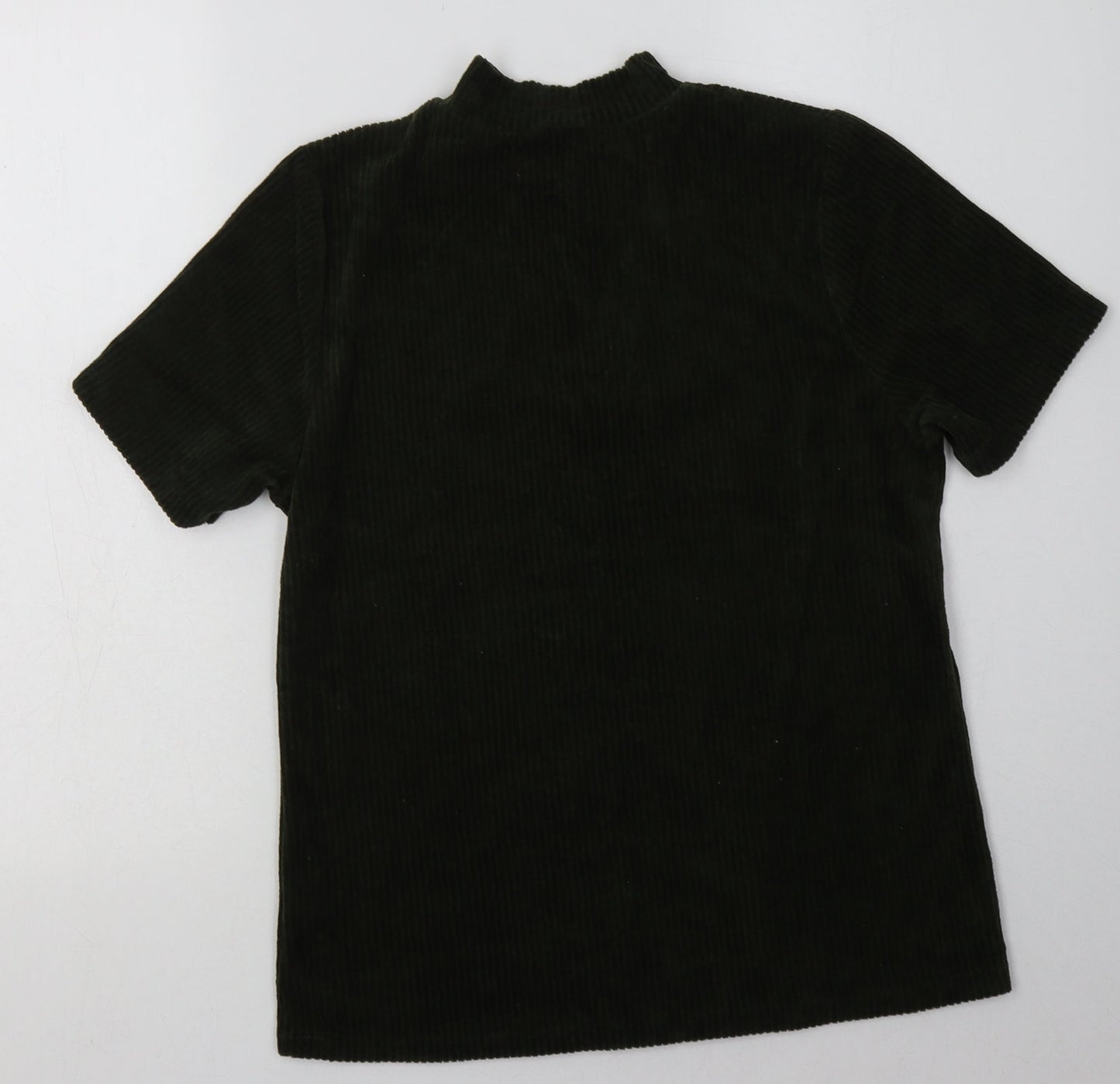 Womens UK Size 10 River Island Green Basic T-Shirt