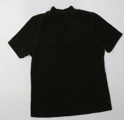Womens UK Size 10 River Island Green Basic T-Shirt