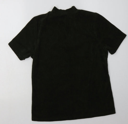 Womens UK Size 10 River Island Green Basic T-Shirt
