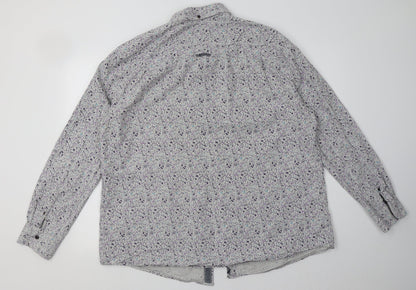 Mens UK Size XL Debenhams Grey  Button-Up Long Sleeve Casual Shirt