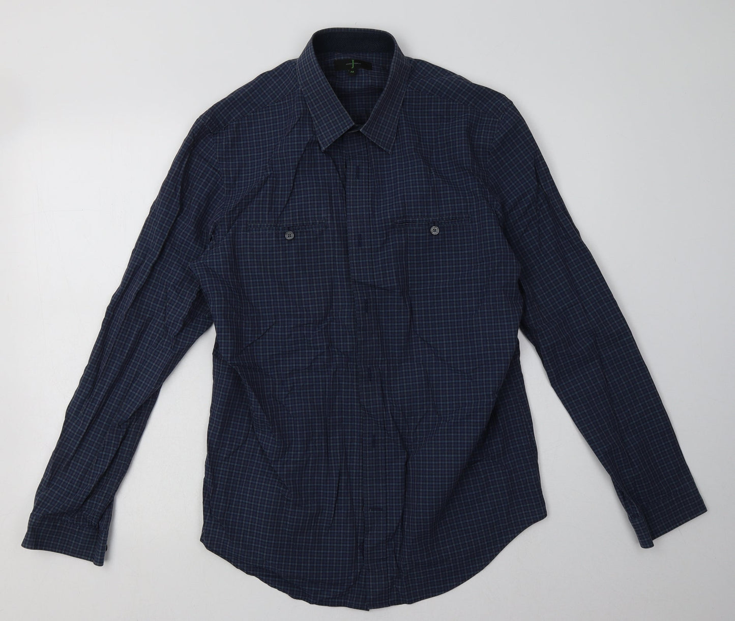 Mens UK Size M Debenhams Blue  Button-Up Long Sleeve Casual Shirt