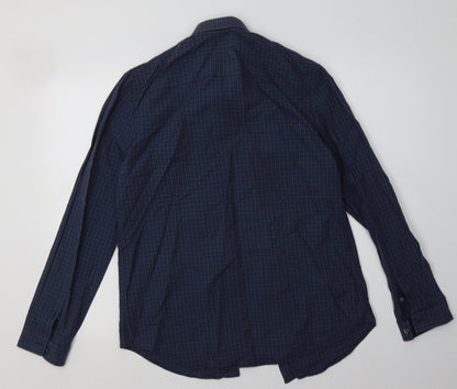 Mens UK Size M Debenhams Blue  Button-Up Long Sleeve Casual Shirt