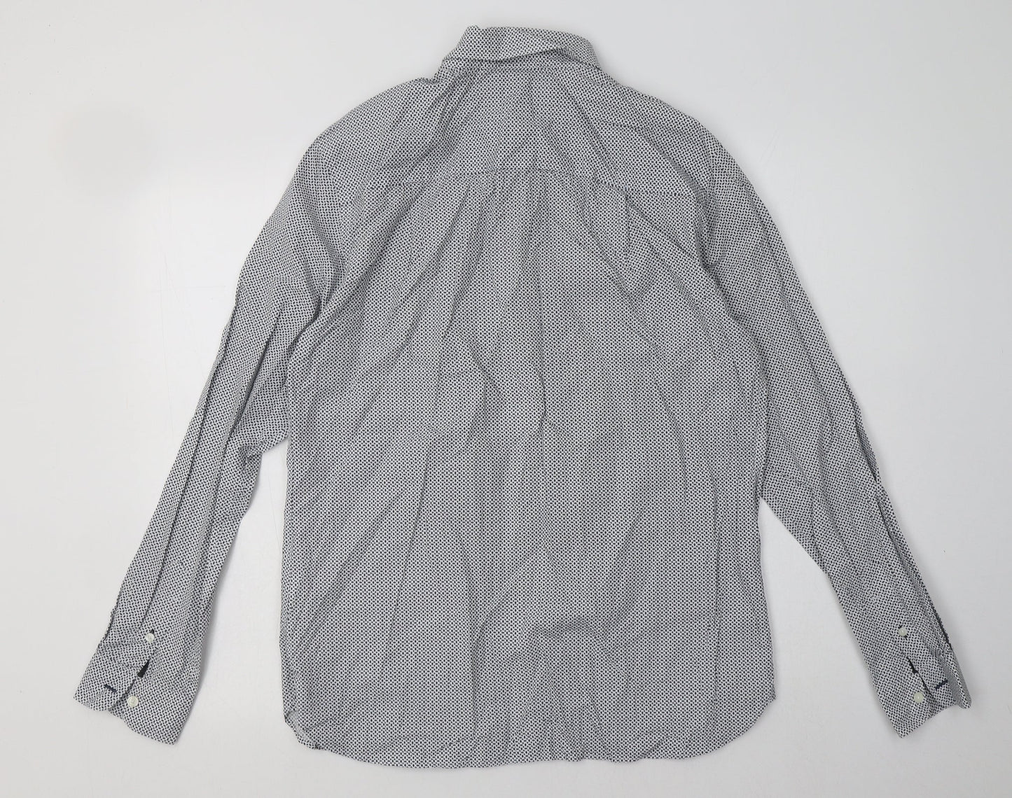 Mens UK Size M Debenhams Blue  Button-Up Long Sleeve Casual Shirt