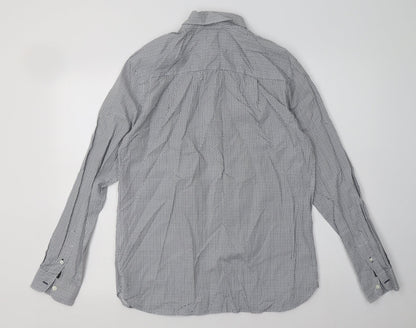 Mens UK Size M Debenhams Blue  Button-Up Long Sleeve Casual Shirt