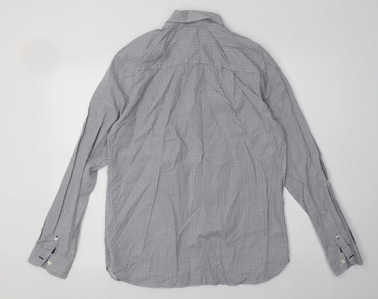 Mens UK Size M Debenhams Blue  Button-Up Long Sleeve Casual Shirt