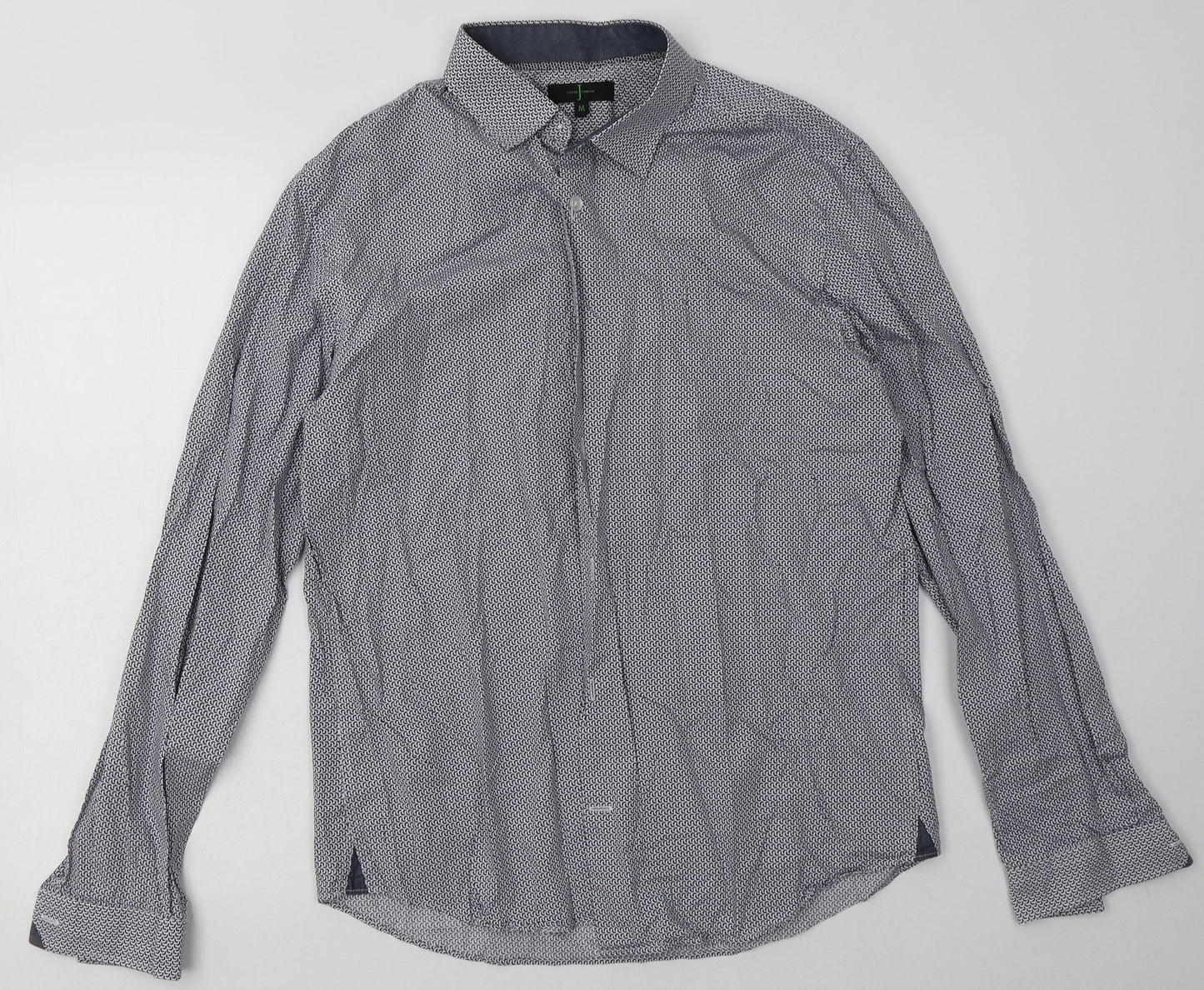 Mens UK Size M Debenhams Blue  Button-Up Long Sleeve Casual Shirt