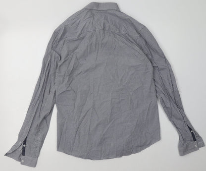 Mens UK Size M Debenhams Blue  Button-Up Long Sleeve Casual Shirt