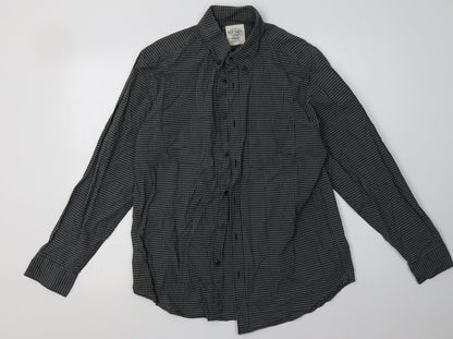 Mens UK Size S Old Navy Black  Button-Up Long Sleeve Casual Shirt