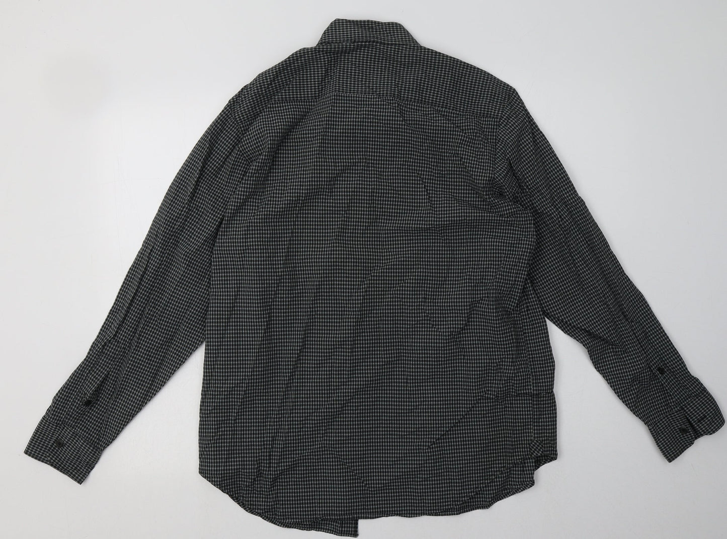 Mens UK Size S Old Navy Black  Button-Up Long Sleeve Casual Shirt
