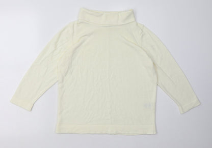 Womens UK Size 14 Marks and Spencer White Pullover Sweatshirt