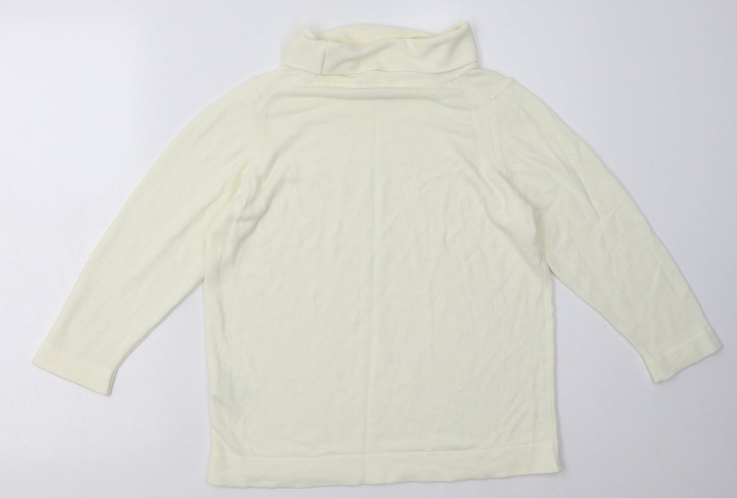 Womens UK Size 14 Marks and Spencer White Pullover Sweatshirt