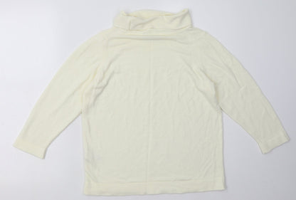 Womens UK Size 14 Marks and Spencer White Pullover Sweatshirt