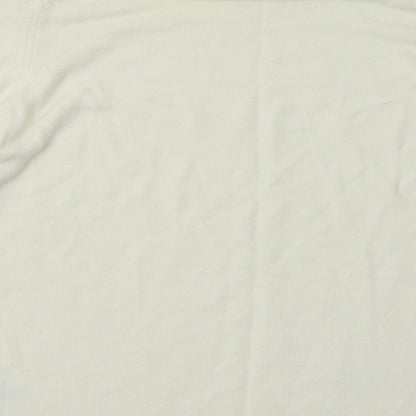 Womens UK Size 14 Marks and Spencer White Pullover Sweatshirt