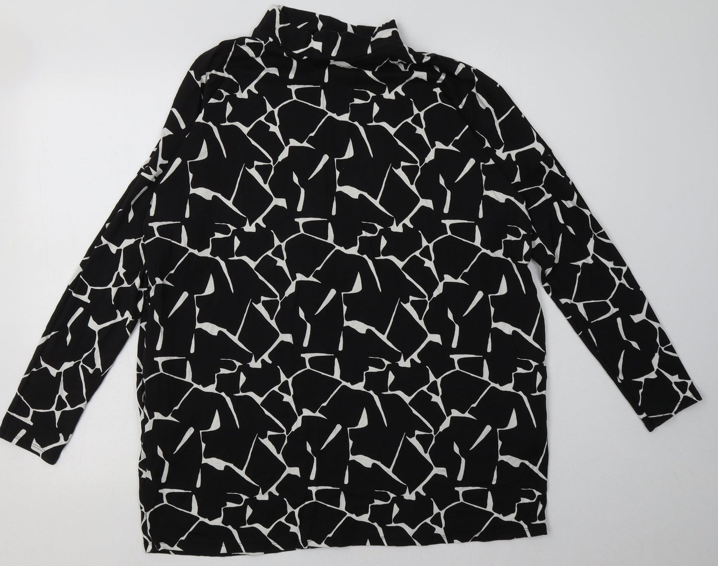 capsule Womens Black Geometric Cotton A-Line  Size 14  Halter Pullover