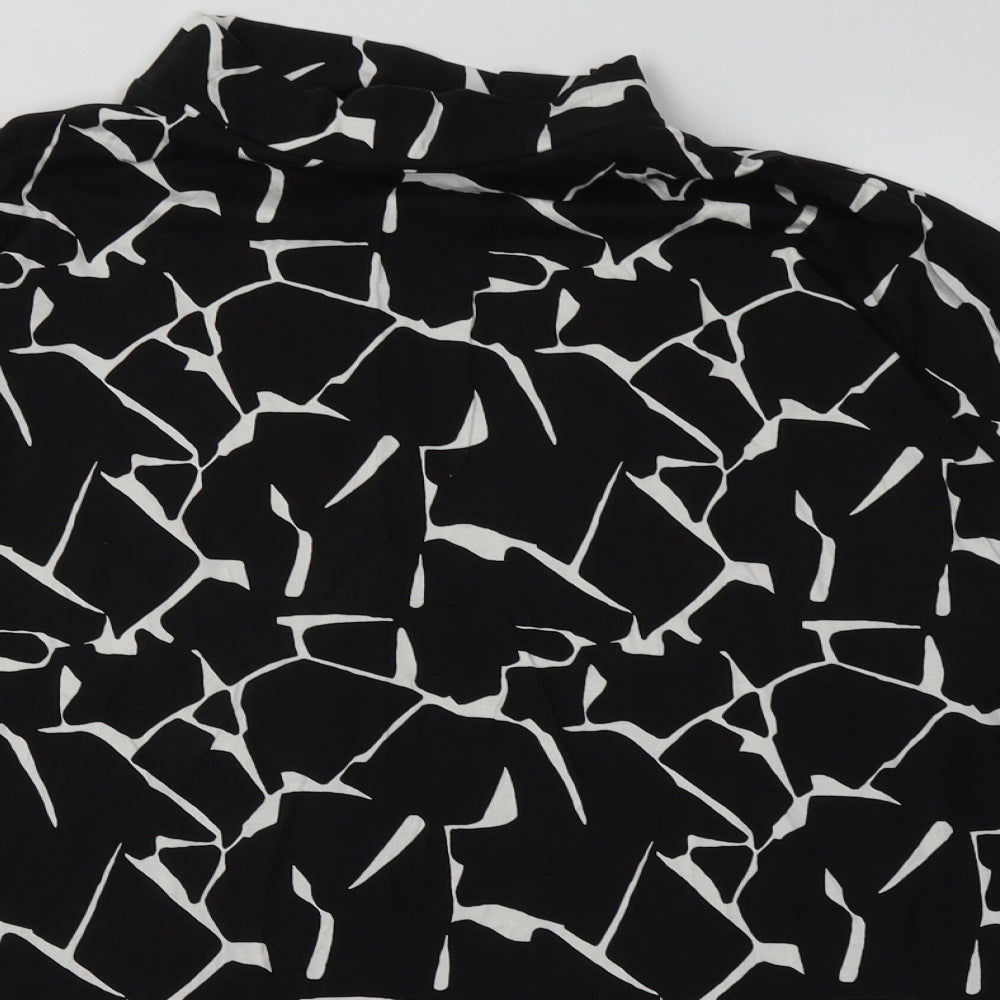 capsule Womens Black Geometric Cotton A-Line  Size 14  Halter Pullover